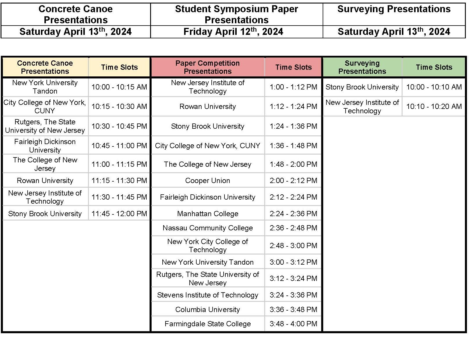 Schedule Metropolitan