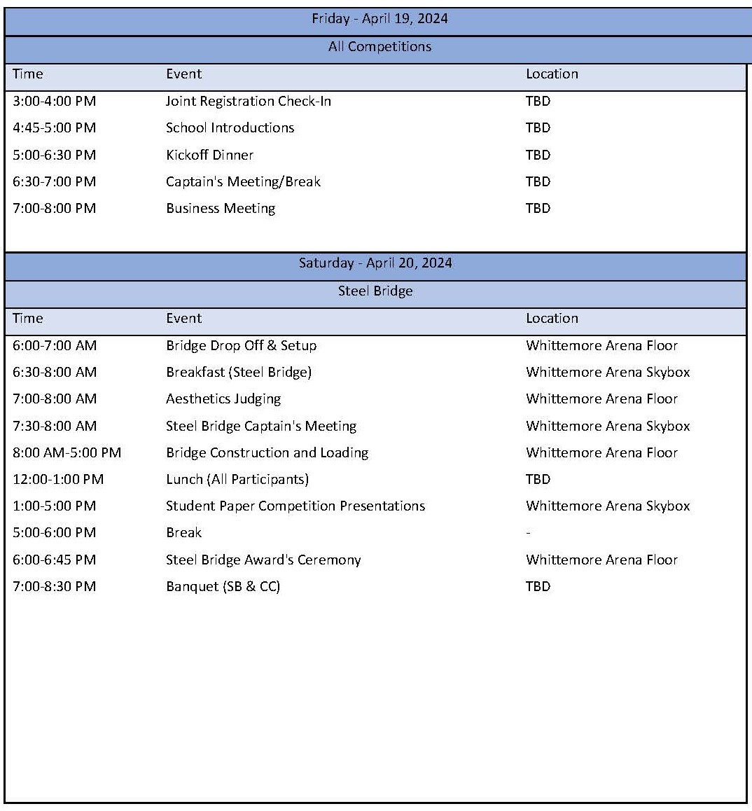 Schedule Northeast